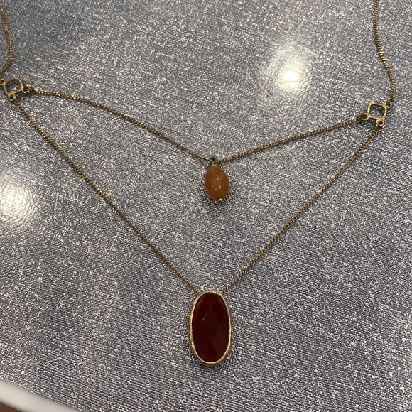 adjustable double gold necklace - Picture 2 of 3